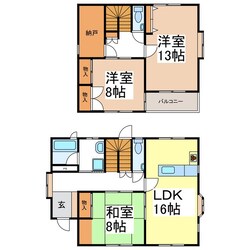 竹田様貸家の物件間取画像